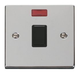 VPCH623BK  Deco Victorian 20A 1 Gang DP Switch + Neon